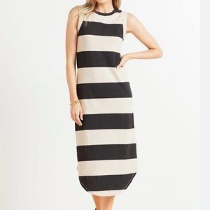 Z Supply Blakely Foldover Dress Tan/Black
